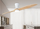 Lumière en bois solide intégrée de fan de plafond de deux feuilles pour le salon